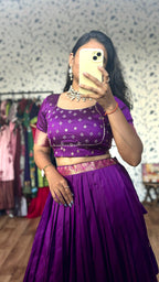 Maggam Pattu Lehenga