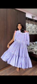 Mul chanderi frocks                    C999