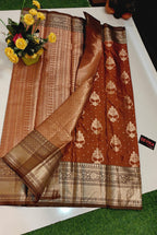 Rust orange trending SAREE            RUST399