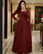 Faux  Georgette  work gown.    L00223