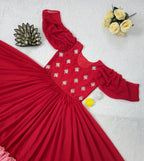 Fux Georgette  Hand work Midi Dress.
