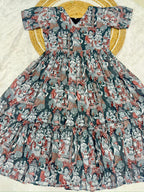 Mul Mul  kalamkari Cotton frocks    yodha-19