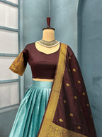 Semi Kanchipattu halfsaree.      H13