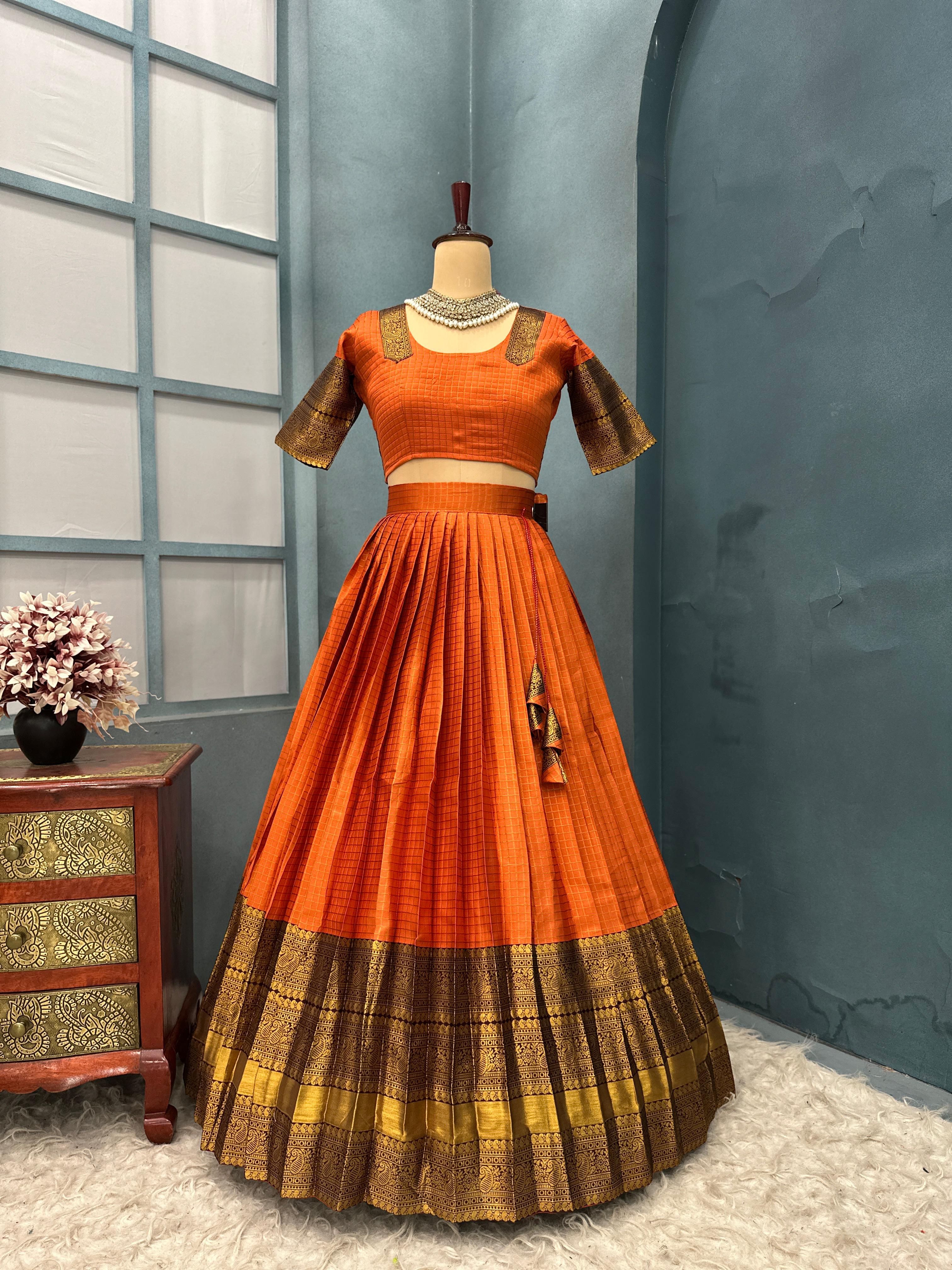 Gadwal semi kanchi Lehanga set. H12
