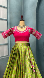 Semi Kanchivaram pattu halfsaree  H16
