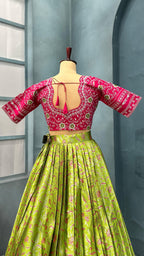 Semi Kanchivaram pattu halfsaree  H16