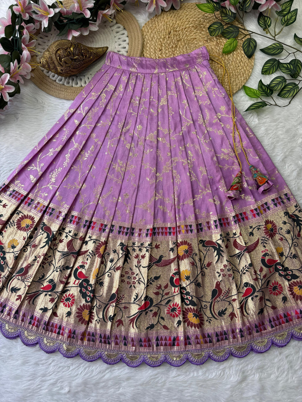 dola silk Kids  lehenga set - D13