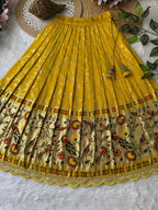 dola silk Kids  lehenga set - D13
