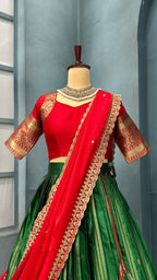 kanjivaram silk stiched lehenga