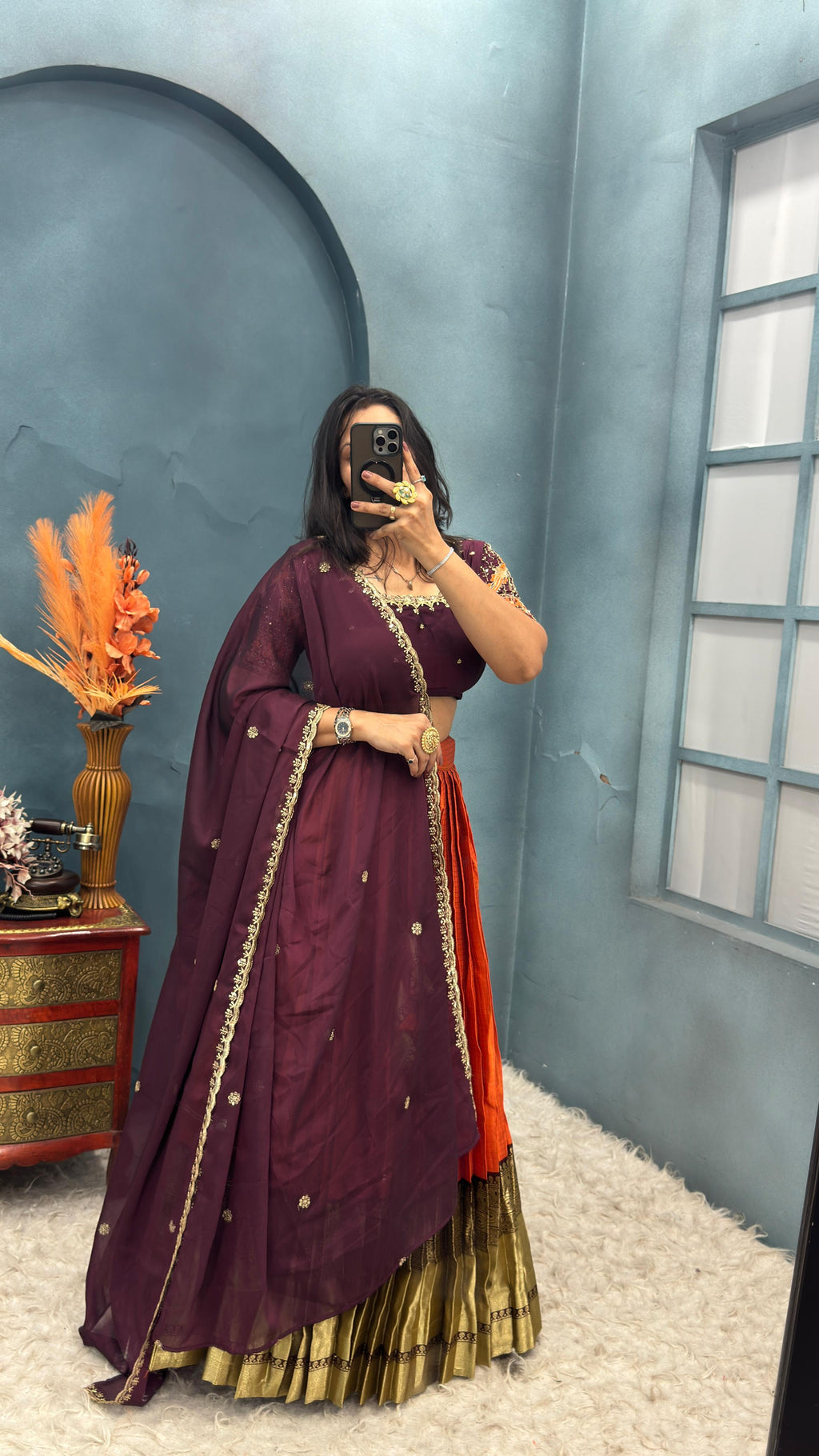 Kanjivaram pattu silk Lehanga K22