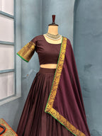 SUMMER SPECIAL COTTON  SILK LEHANGA SET . L77