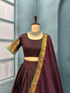 SUMMER SPECIAL COTTON  SILK LEHANGA SET . L77