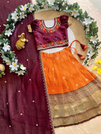 RUST ORANGE KIDS HALFSAREE