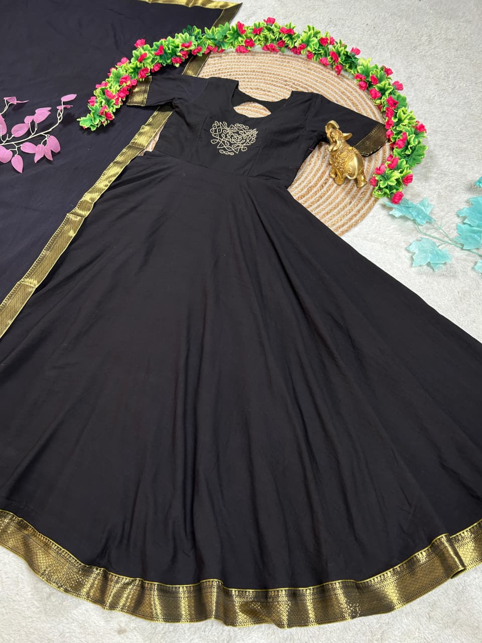 Mul-Mul Cotton Anarkali MUL10