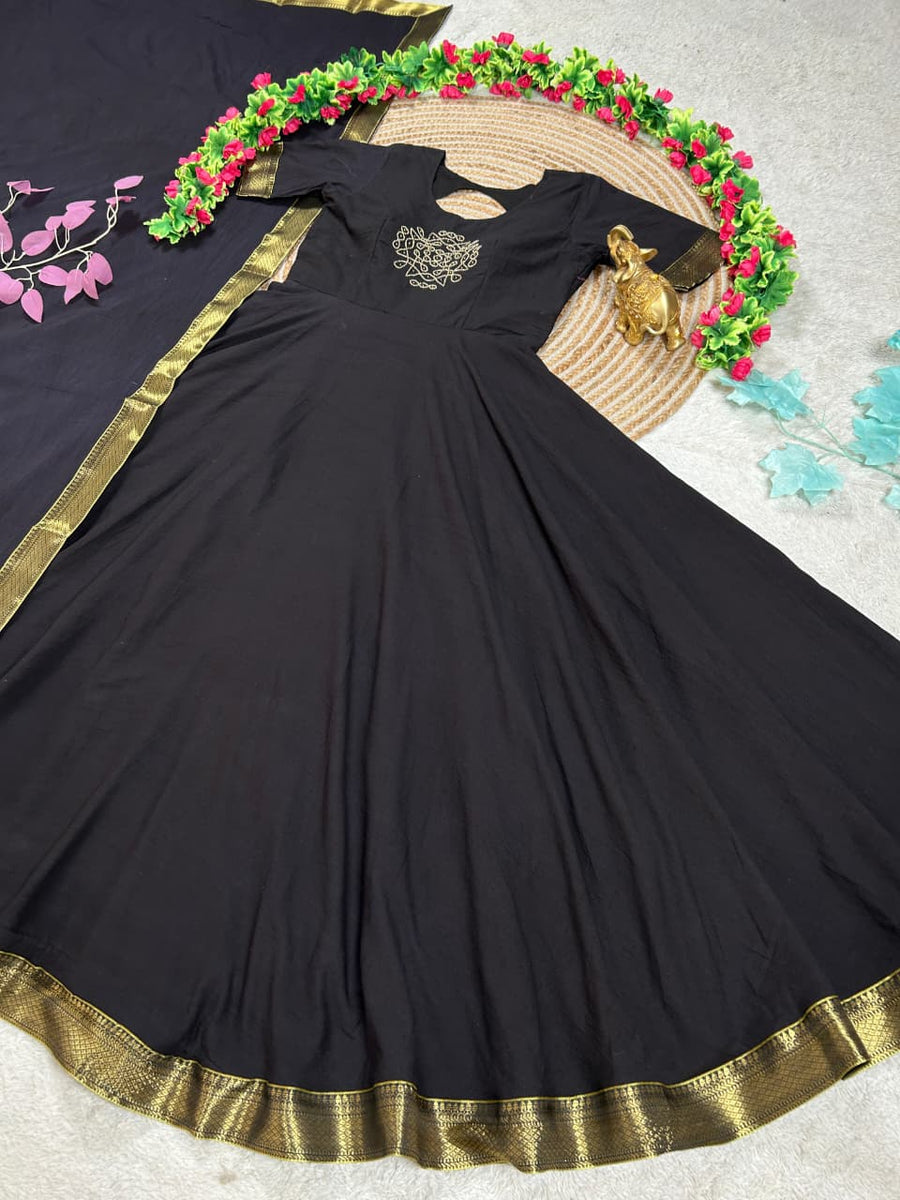 Mul-Mul Cotton Anarkali MUL10