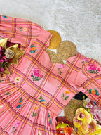 Mul Chanderi Gown Floral Printed   CH44