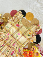 Mul Chanderi Gown Floral Printed   CH44