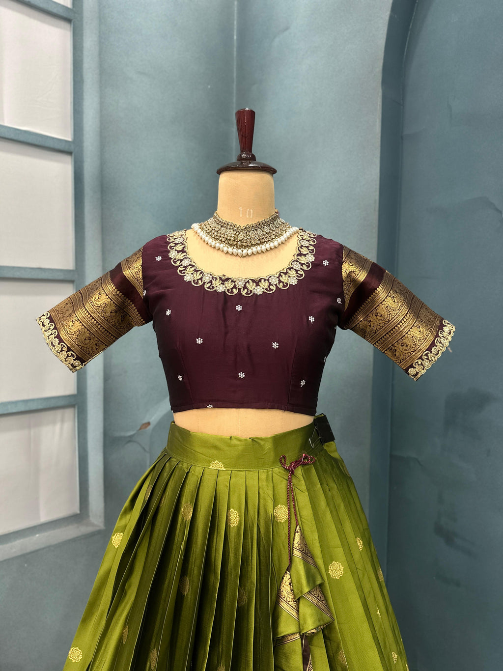 Kanjivaram pattu silk Lehanga K22