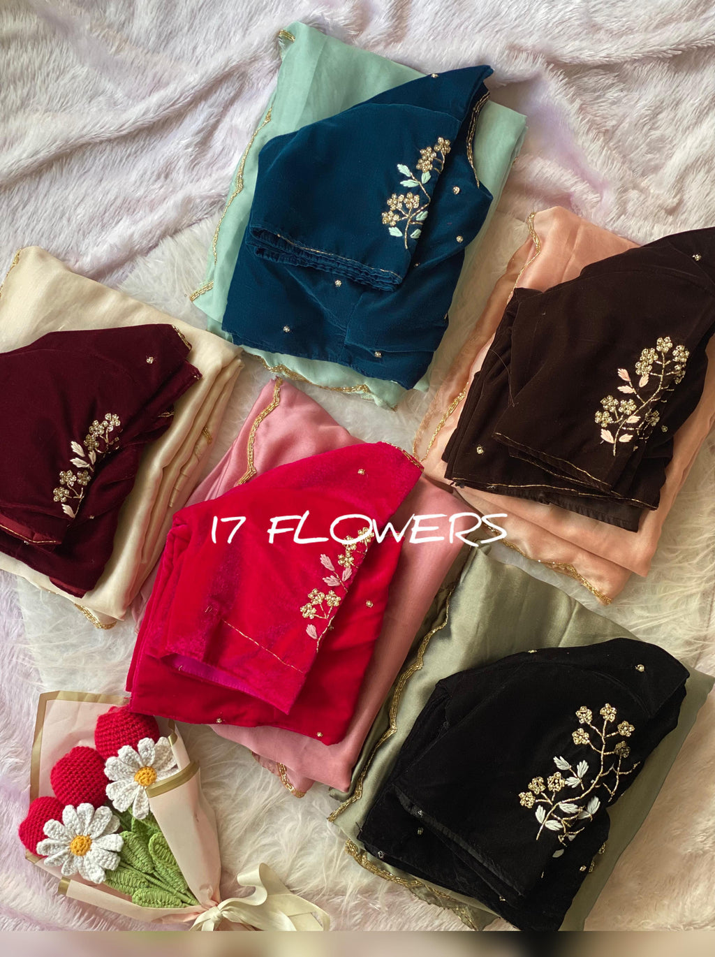 Soft Two Tone Rangoli Silk Saree Flower Handwork A569