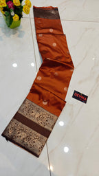 RUST ORANGE SAREE R88