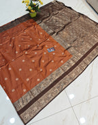 RUST ORANGE SAREE R88