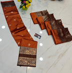 RUST ORANGE SAREE R88