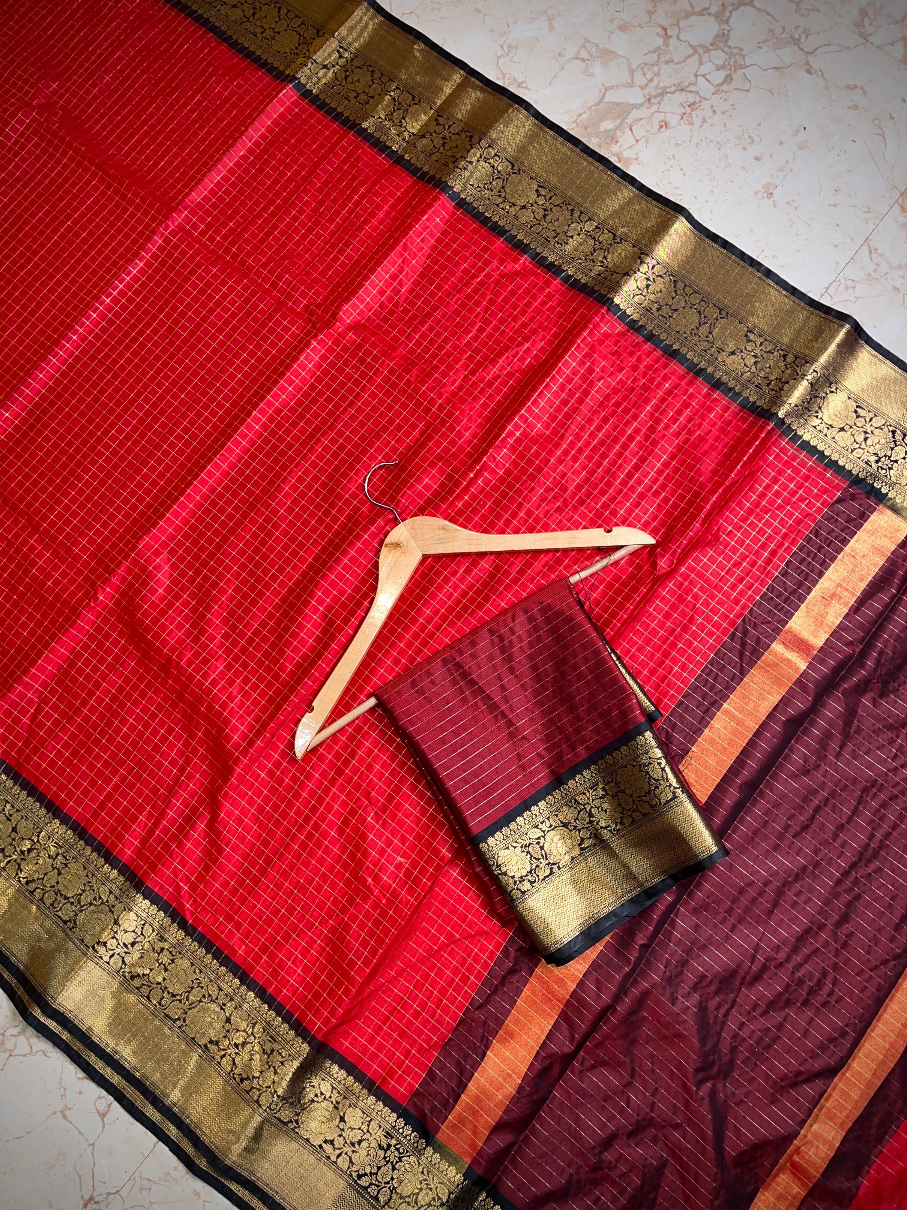 Banarasi premium Gadwal soft silk saree B6