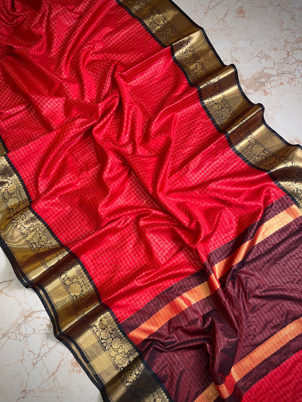 Banarasi premium Gadwal soft silk saree B6