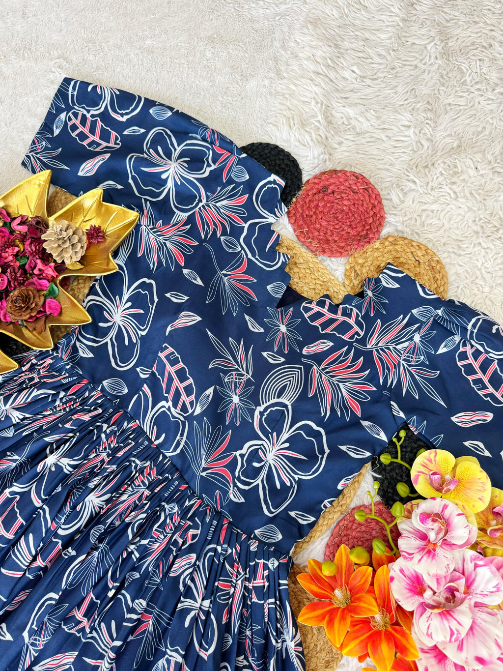Soft Cotton Printed Midi Gown SUMMER