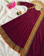 ANARKALI GOWN DUPATTA TRENDING  BLACK yodha