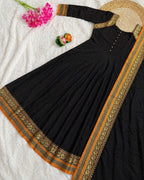 ANARKALI GOWN DUPATTA TRENDING  BLACK yodha