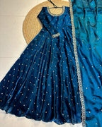Bakrid special Rich sequence embroidery Gown TR900
