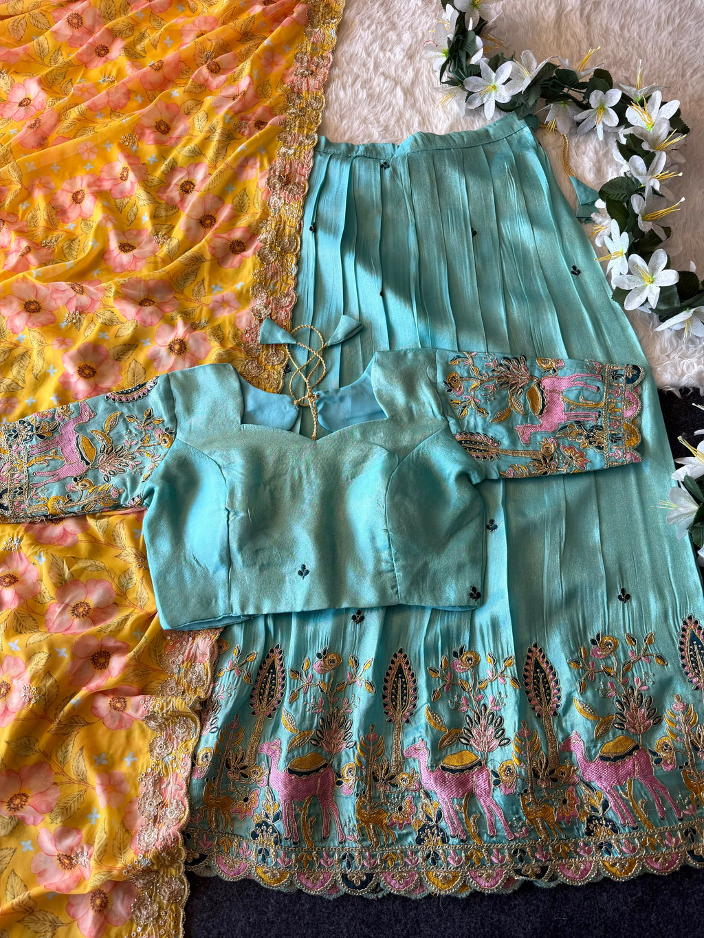 Tissue Lehanga sets  love9