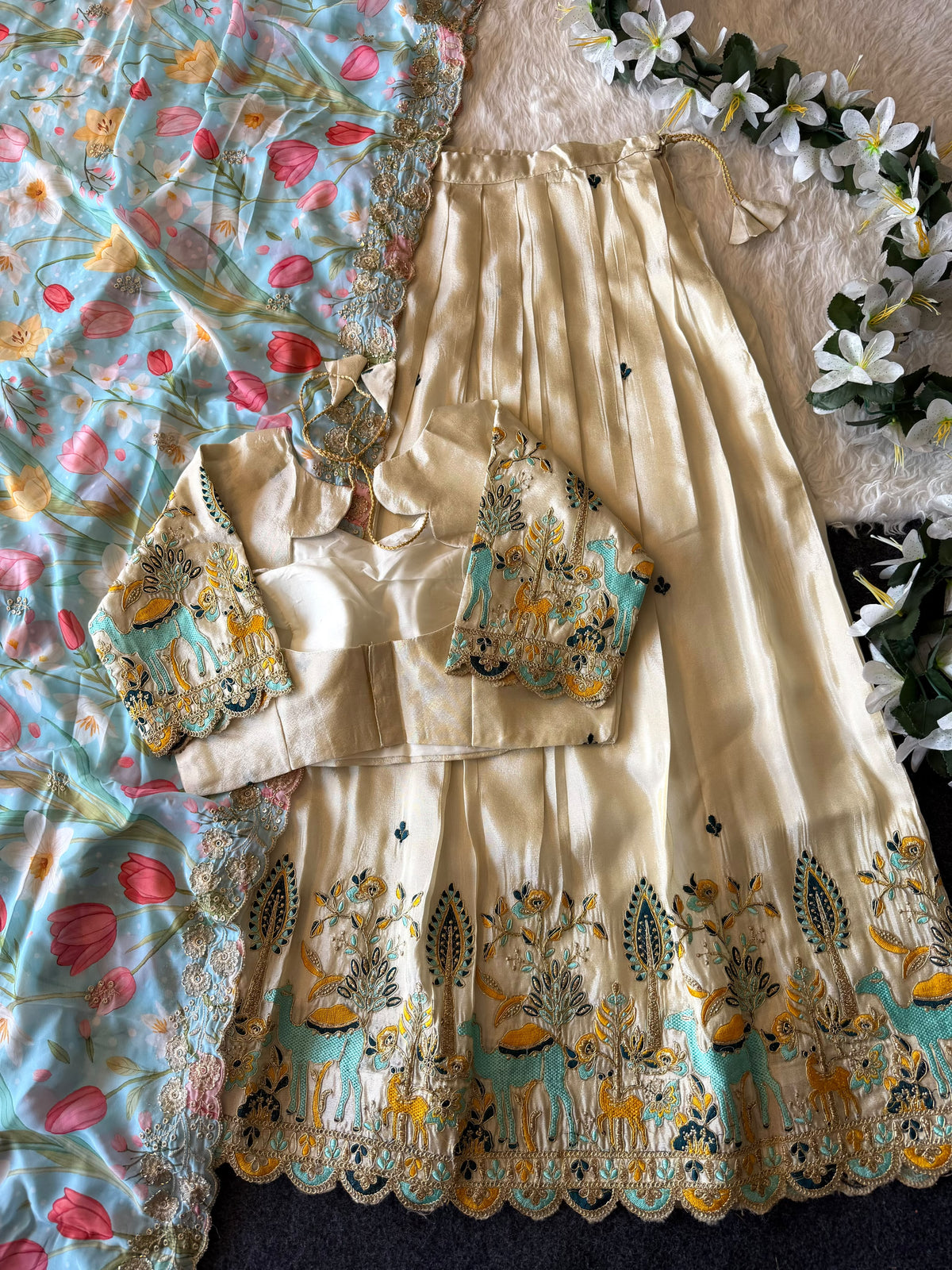 Tissue Lehanga sets  love9