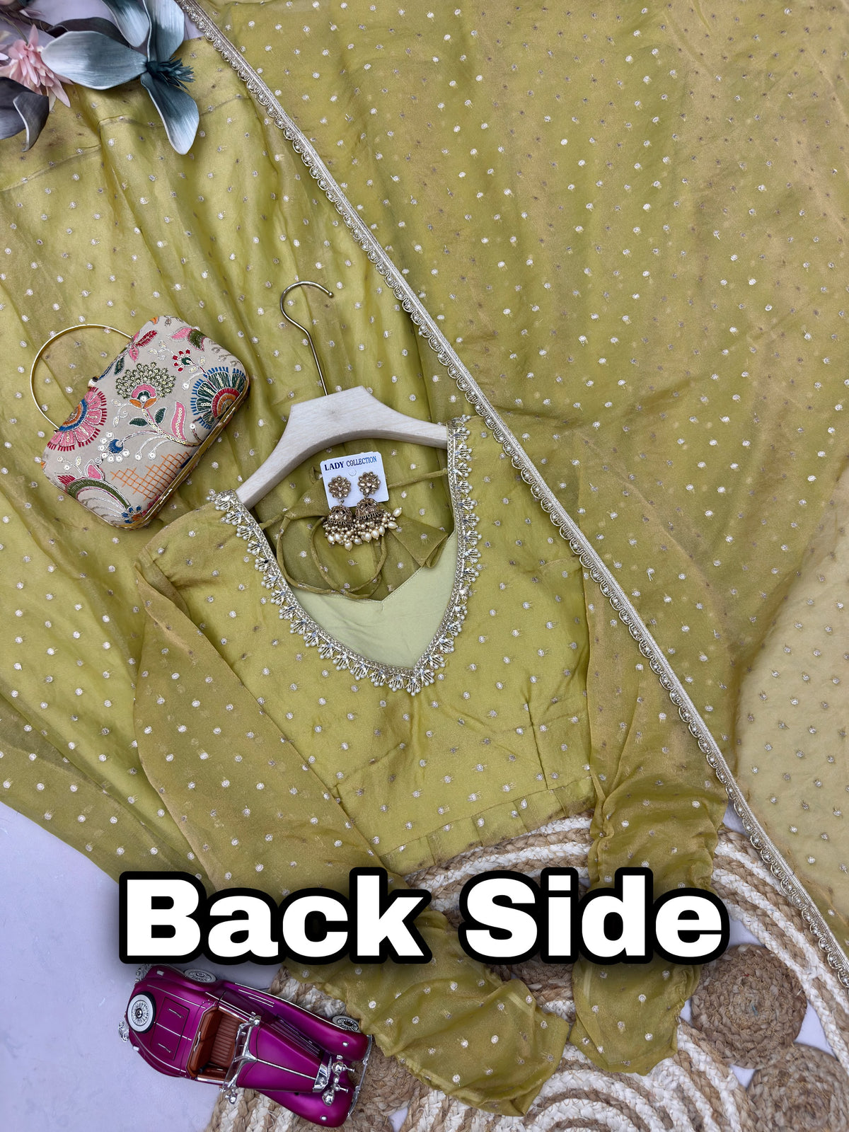 Moss Butti Silk anarkali sets BUTTI