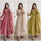 Moss Butti Silk anarkali sets BUTTI