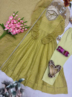Moss Butti Silk anarkali sets BUTTI