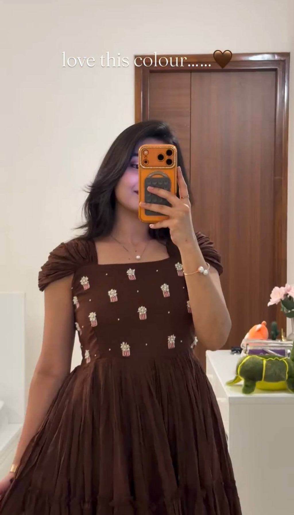 Mull-Mull Cotton  Maggam Gown