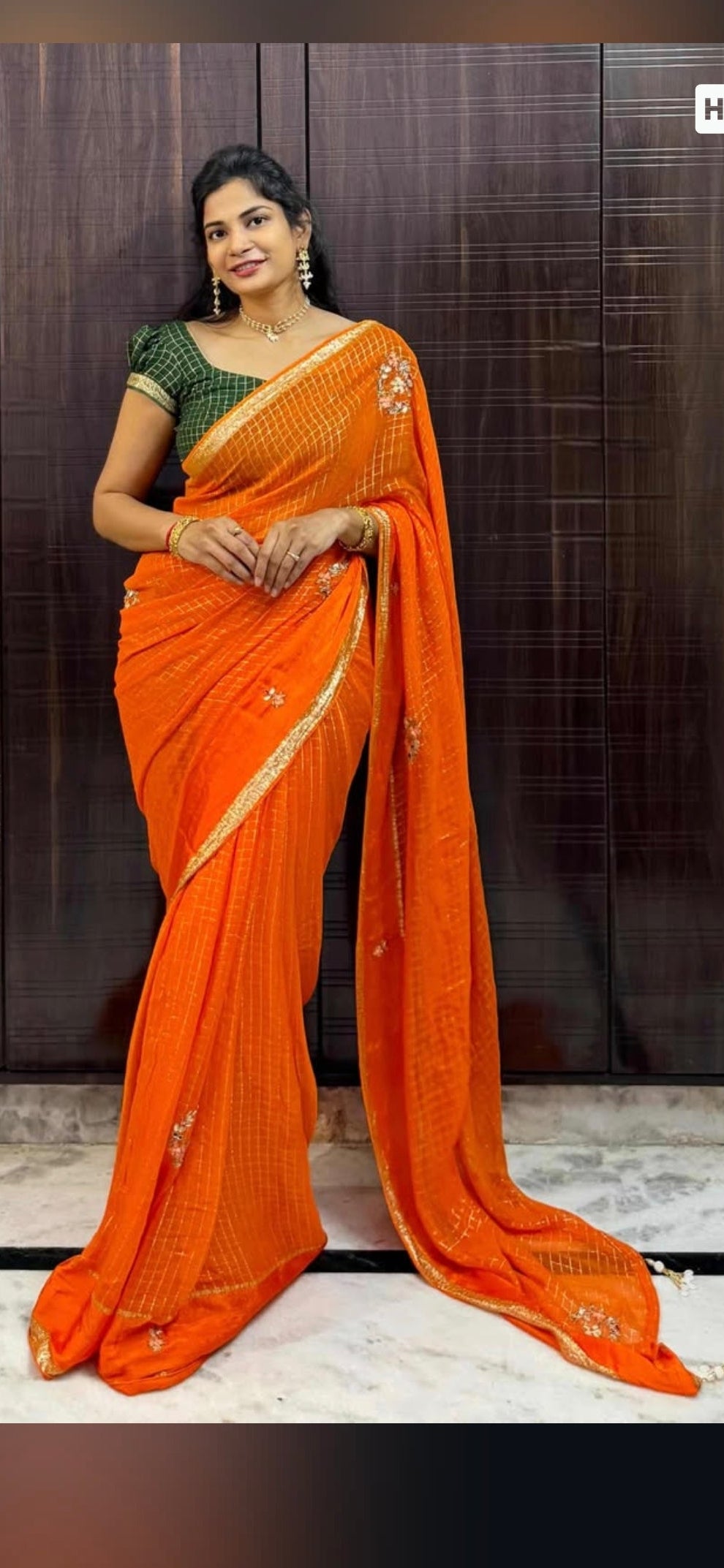 PURE  VISCOSE HANDWORK SAREE  12900