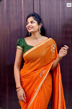 PURE  VISCOSE HANDWORK SAREE  12900