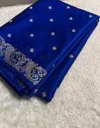 Banarasi Mashrum Katan Silk Saree – Zari Weaving Fancy Border