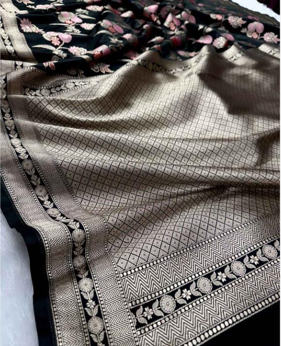 Khaddi Katan Mashru Silk Saree – Exclusive Zari Weaving Premium Collection