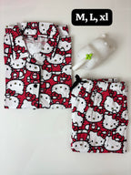 Women’s Front-Open Cotton Pyjama Set – Premium Feeding Nightwear