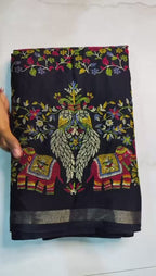 mulcotton silk  penkalamkari design*