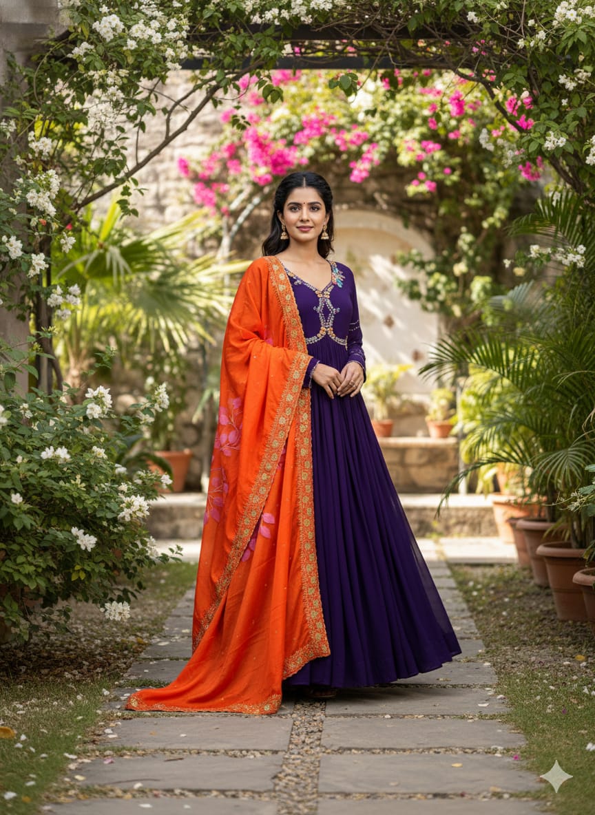 Anarkali with Dupatta