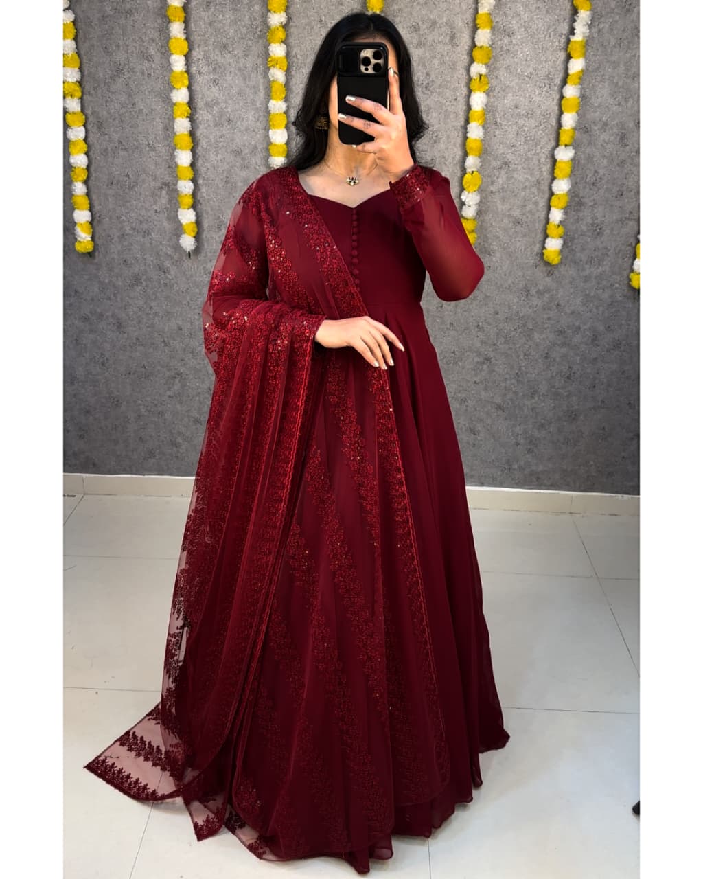 Gown with attractive dupata YODHA