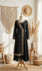 Vichitra Silk long frock