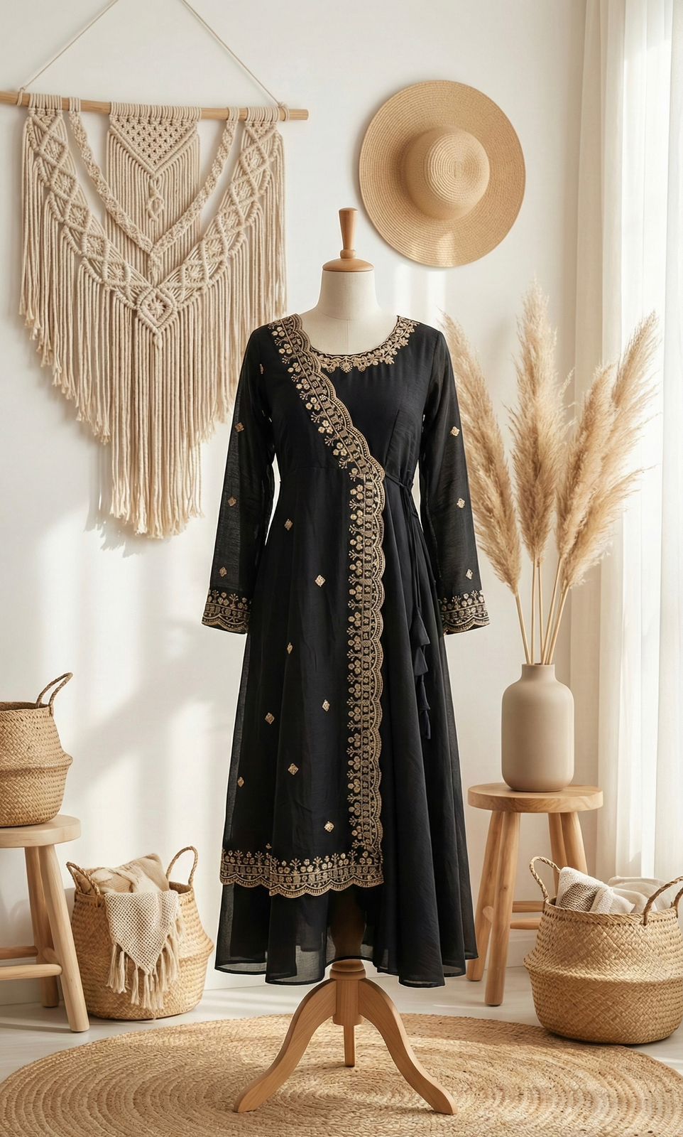 Vichitra Silk long frock