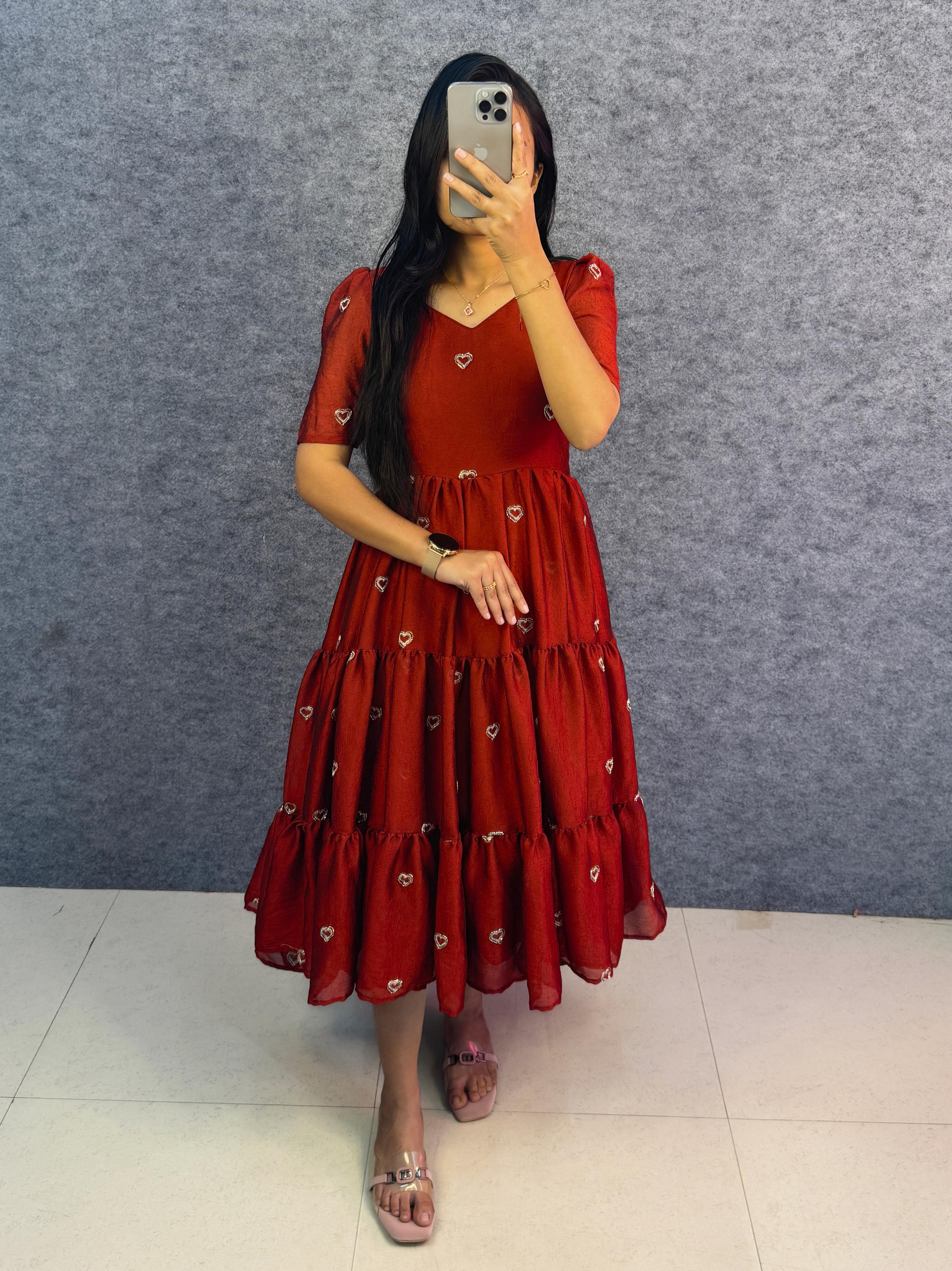 Heart midi gown