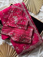 Rasberry saree